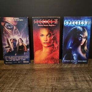 Sci-fi VHS Species Movies 2, 3 Cyborg 2